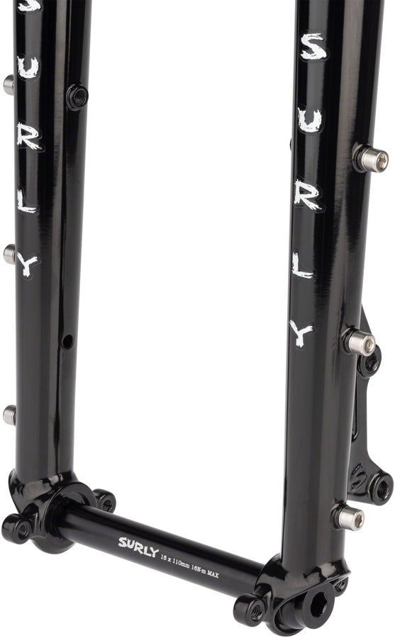 Surly Dinner Fork - 27.5" 110x15mm Thru-Axle 1-1/8" Straight Steerer Steel BLK Cyclocross/Hybrid Fork Surly