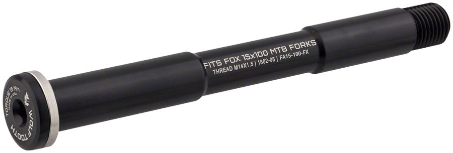 Wolf Tooth Front Thru Axle - FOX 15 x 100mm Black Axles & Axle Parts Wolf Tooth