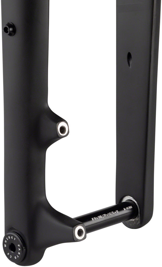 WHISKY No.9 MTN Boost LT Fork - 29" Post Mount Disc 15 x 110 mm 1.5" Tapered Carbon Steerer Matte BLK w/3 pack mounts Rigid Mountain Fork Whisky Parts Co.