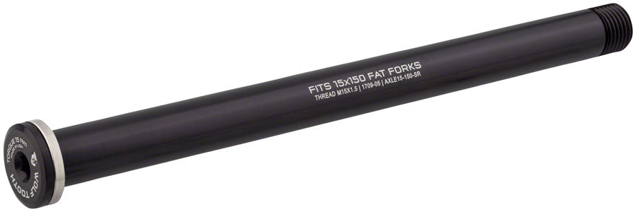 Wolf Tooth Front Thru Axle - RockShox 15 x 150mm Black Axles & Axle Parts Wolf Tooth