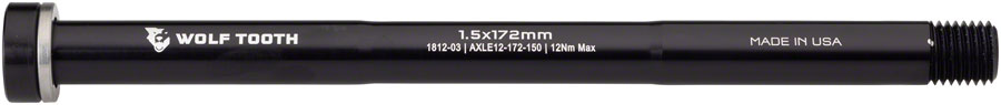 Wolf Tooth Rear Thru Axle - M12 1.5 x 172mm Black Axles & Axle Parts Wolf Tooth