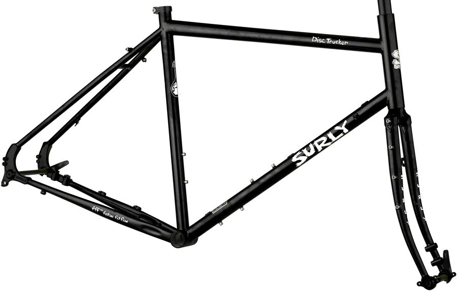 Surly Disc Trucker Frameset - 26" Steel Hi-Viz Black 54cm Touring Frame Surly