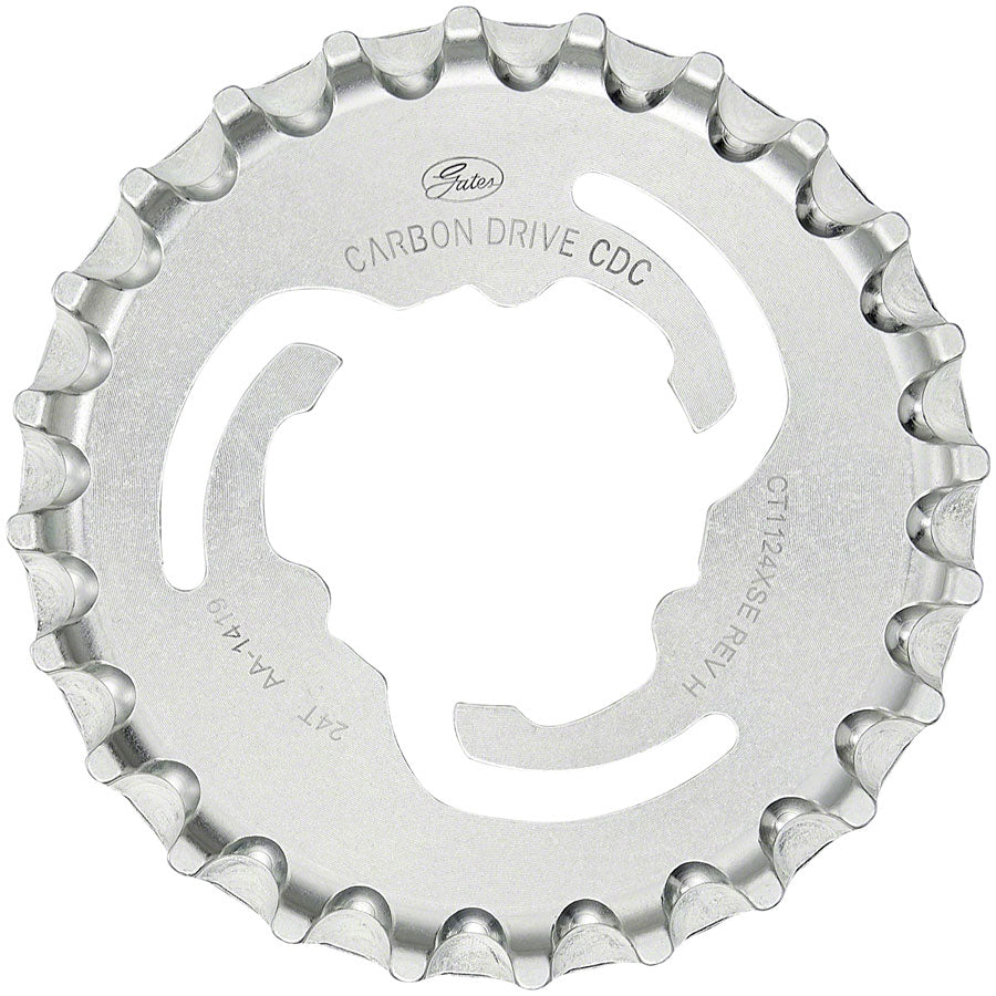Gates Carbon Drive CDC CenterTrack Rear Sprocket for Enviolo - 24t Silver Belt Drive Cog Gates Carbon Drive
