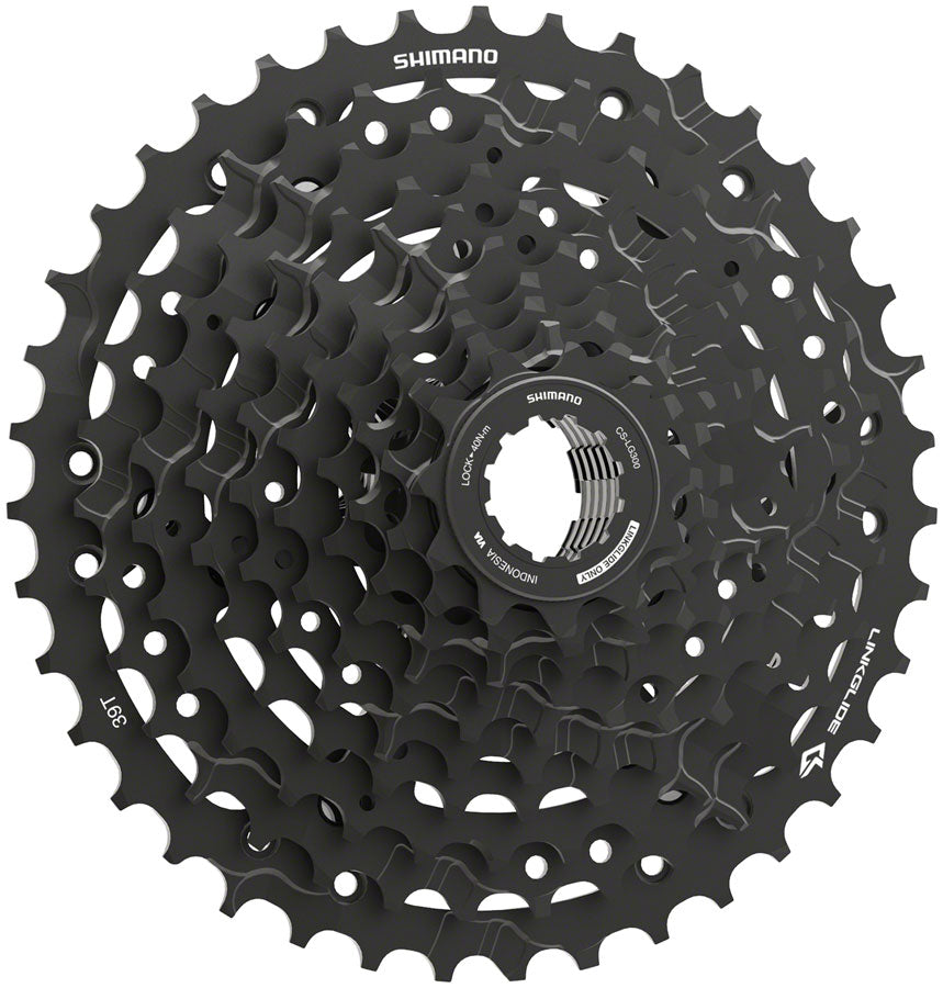 Shimano CUES CS-LG300-10 Cassette - 10-Speed 11-39t LINKGLIDE Black Cassettes and Cogs Shimano