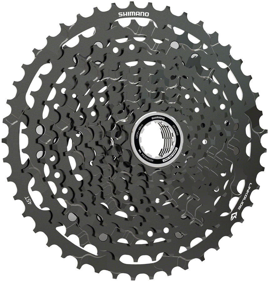 Shimano CUES CS-LG400-11 Cassette - 11-Speed 11-45t LINKGLIDE Black Cassettes and Cogs Shimano