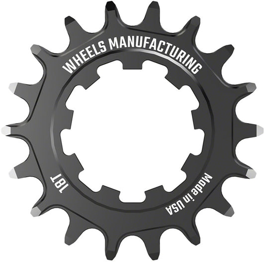 Wheels Manufacturing SOLO-XD Cog - 18t Black Driver and Single Cog Wheels Manufacturing   