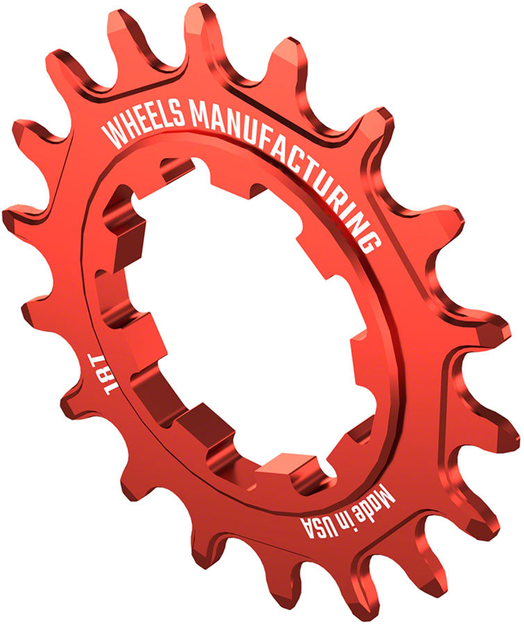 Wheels Manufacturing SOLO-XD Cog - 18t Red Driver and Single Cog Wheels Manufacturing