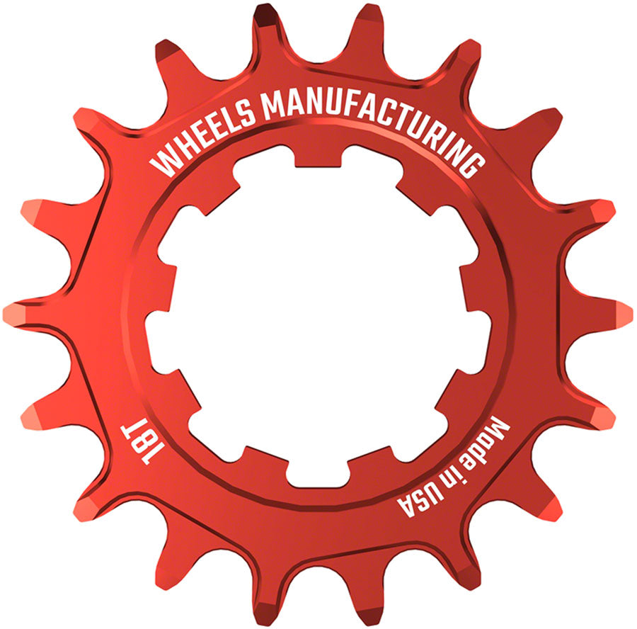 Wheels Manufacturing SOLO-XD Cog - 18t Red Driver and Single Cog Wheels Manufacturing   