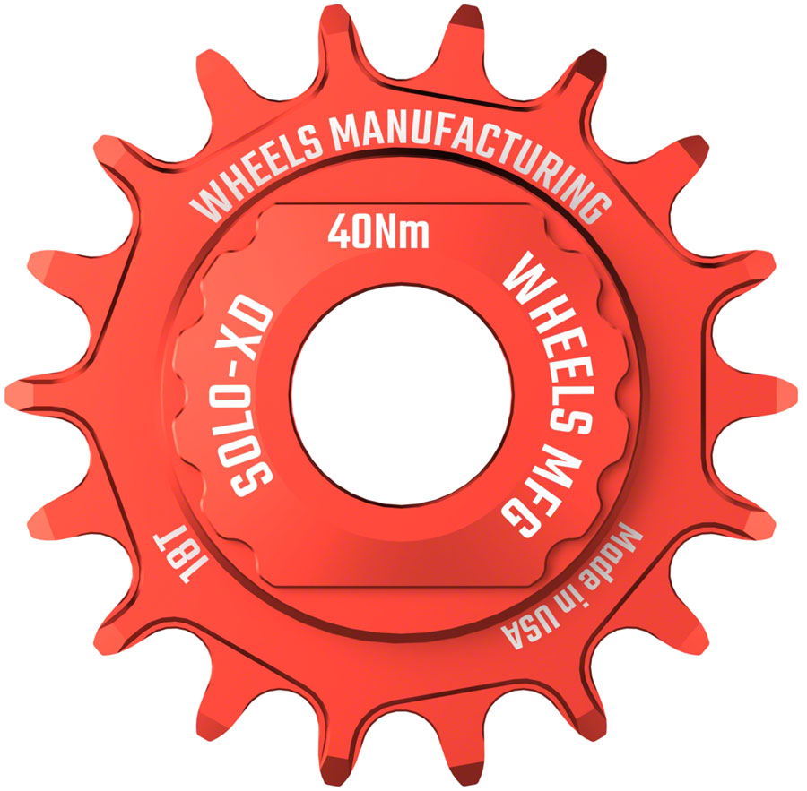 Wheels Manufacturing SOLO-XD XD/XDR Single Speed Conversion Kit - 18t For SRAM XD/XDR Freehub BLK Driver and Single Cog Wheels Manufacturing