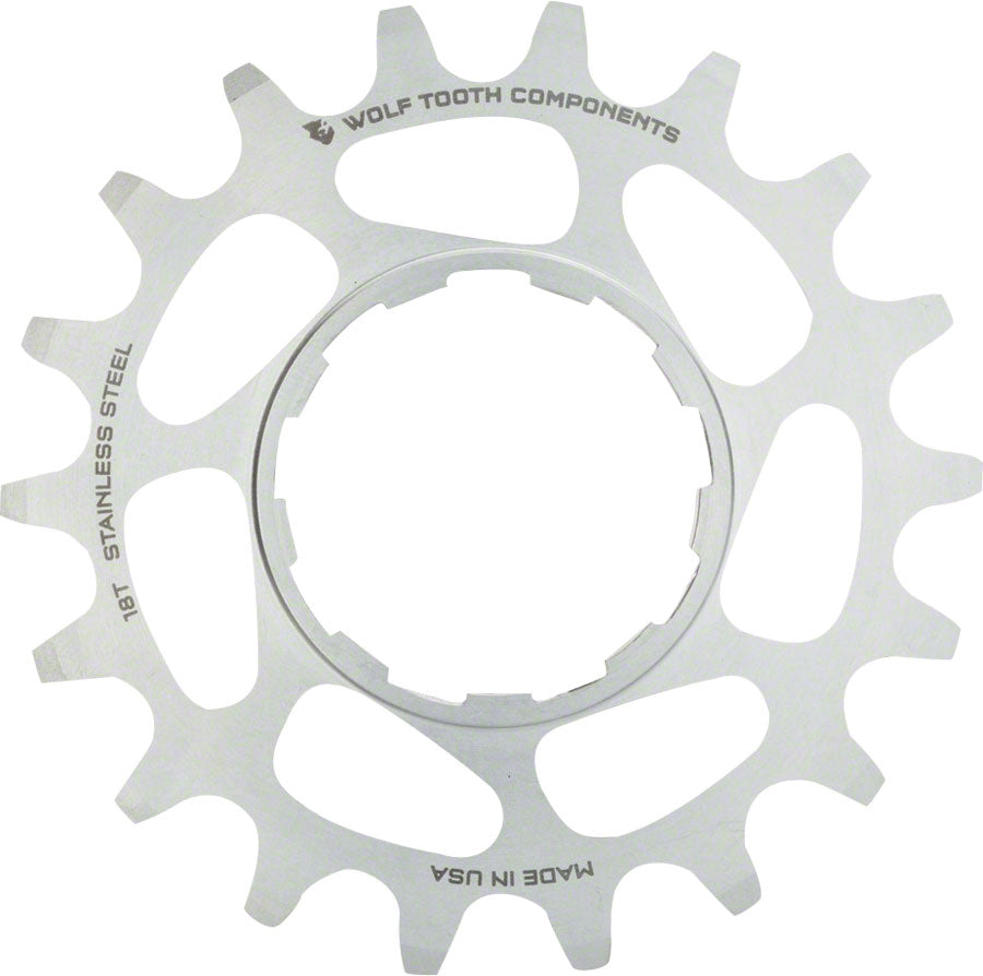 Wolf Tooth Single Speed Stainless Steel Cog - 16t Compatible 3/32" Chains Driver and Single Cog Wolf Tooth
