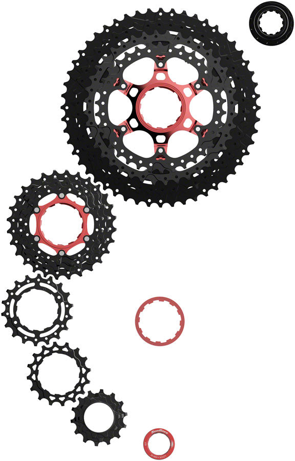 SunRace MZ91X Cassette - 12-Speed 10-50t Black Chrome For XD Driver Body Cassettes and Cogs SunRace