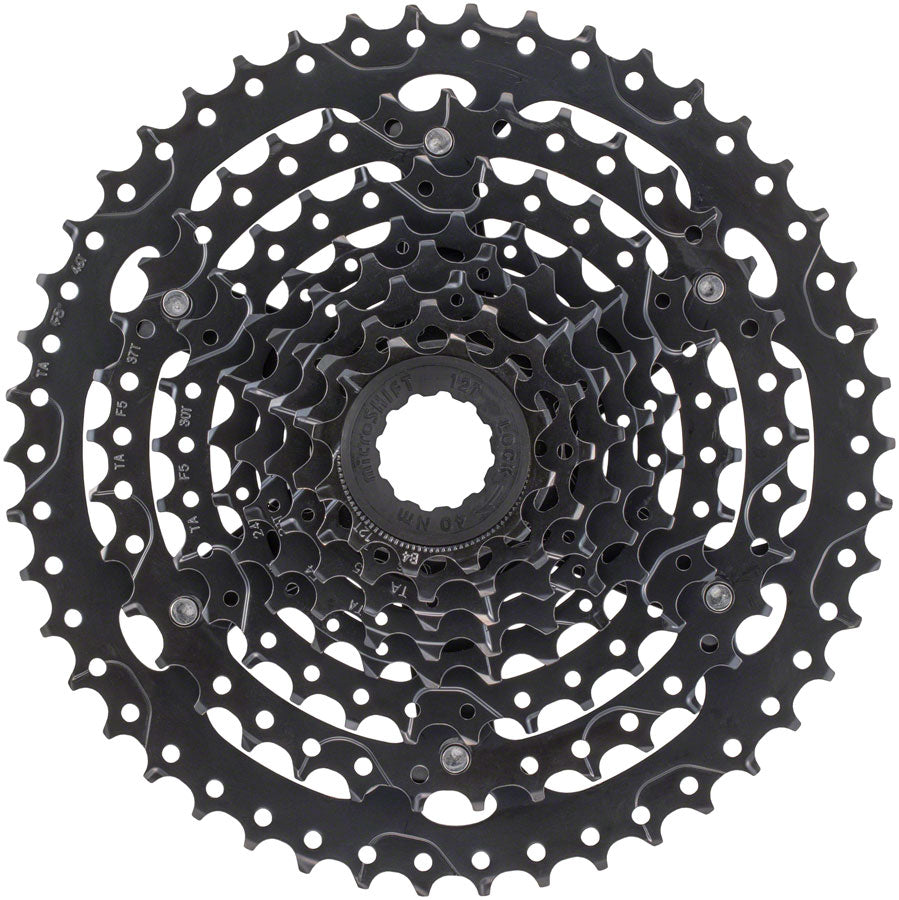 microSHIFT Acolyte Cassette - 8 Speed 12-46t Black ED Coated Cassettes and Cogs microSHIFT