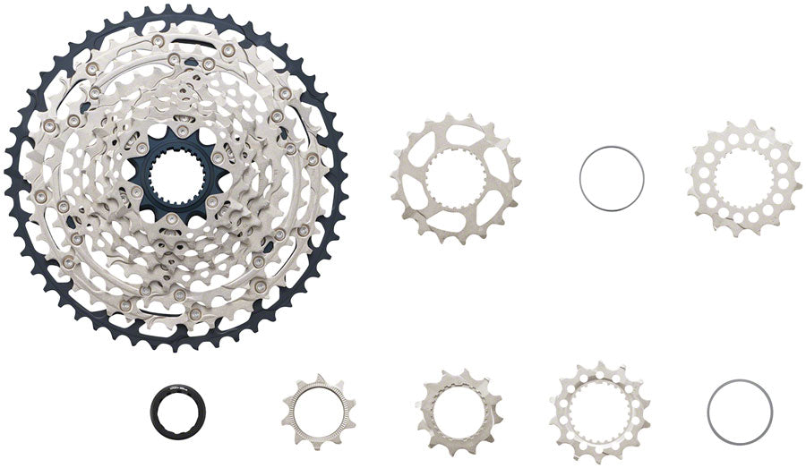 Shimano SLX CS-M7100 Cassette - 12-Speed 10-45t Silver/Black Micro Spline Cassettes and Cogs Shimano
