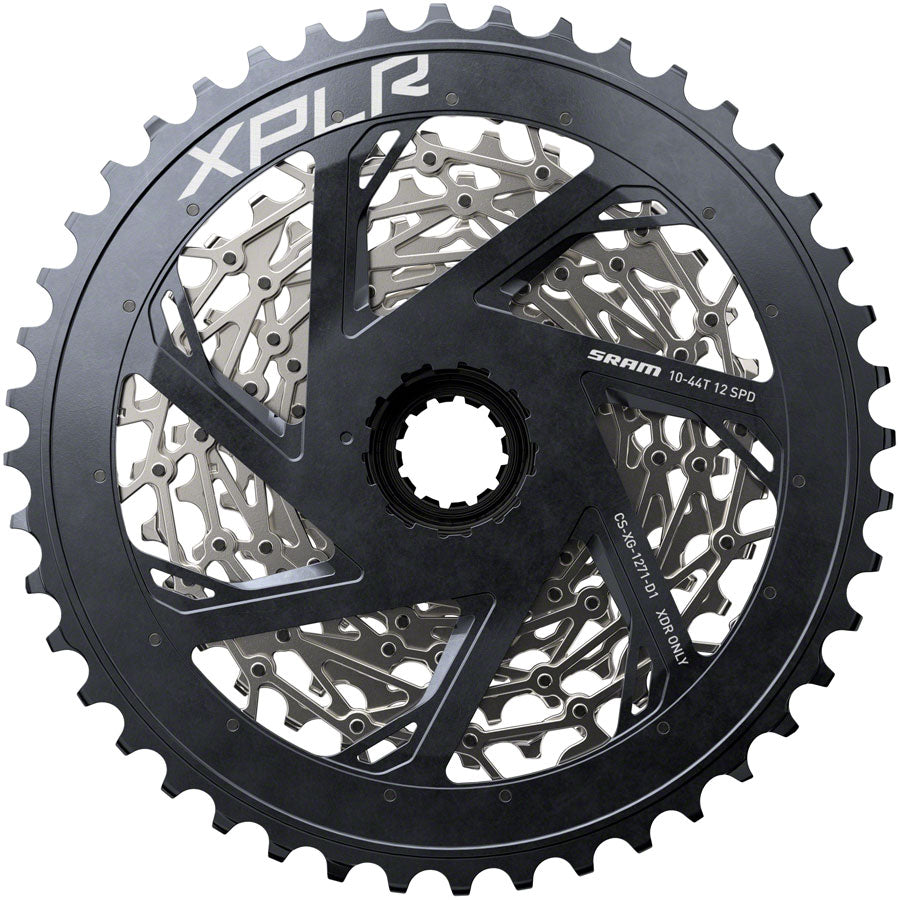 SRAM XPLR XG-1271 Cassette - 12-Speed 10-44t Silver For XDR Driver Body D1 Cassettes and Cogs SRAM