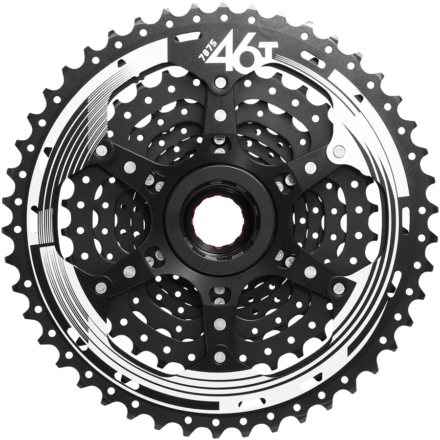 SunRace CSMX9X Cassette - 11-Speed 10-46t Black Chrome For XD Driver Body Cassettes and Cogs SunRace