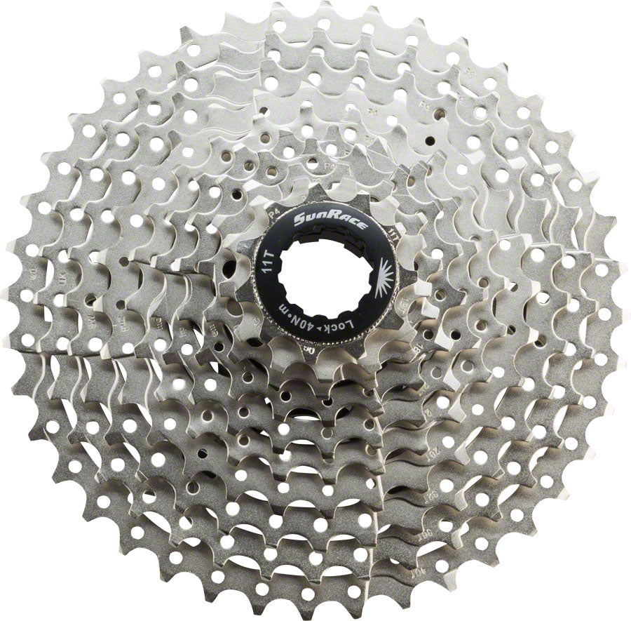 SunRace MS3 Cassette - 10 Speed 11-40t Silver Cassettes and Cogs SunRace