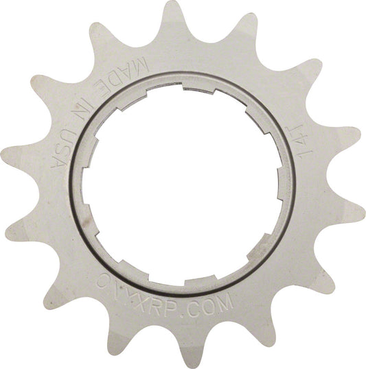 Onyx Stainless Cog: Shimano Compatible 3/32" 14t Driver and Single Cog ONYX Racing Products   