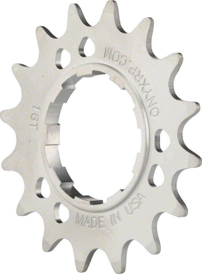 Onyx Stainless Cog: Shimano Compatible 3/32" 16t Driver and Single Cog ONYX Racing Products