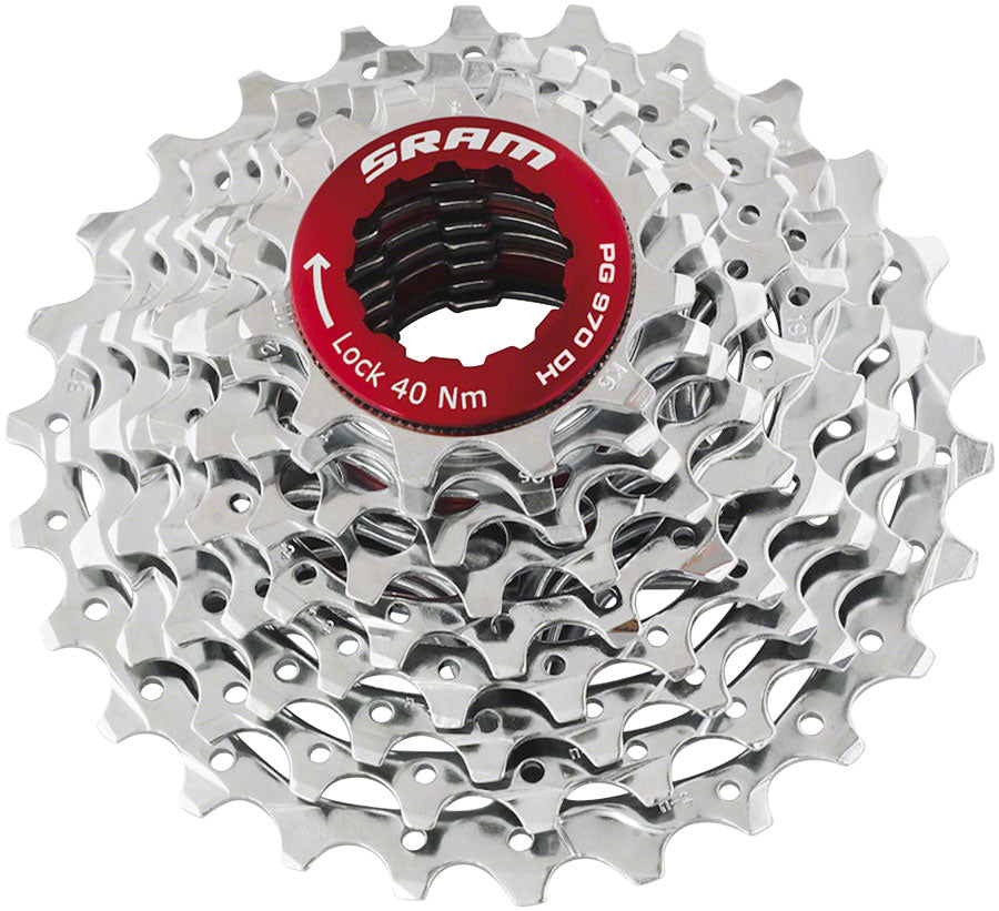 SRAM PG-970 Cassette - 9 Speed 12-26t Silver Cassettes and Cogs SRAM