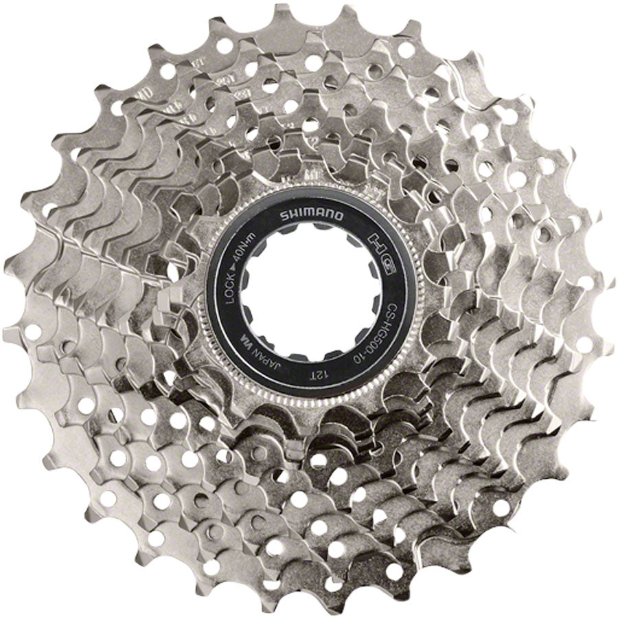 Shimano CS-HG500 Cassette - 10-Speed 12-28t Silver Cassettes and Cogs Shimano