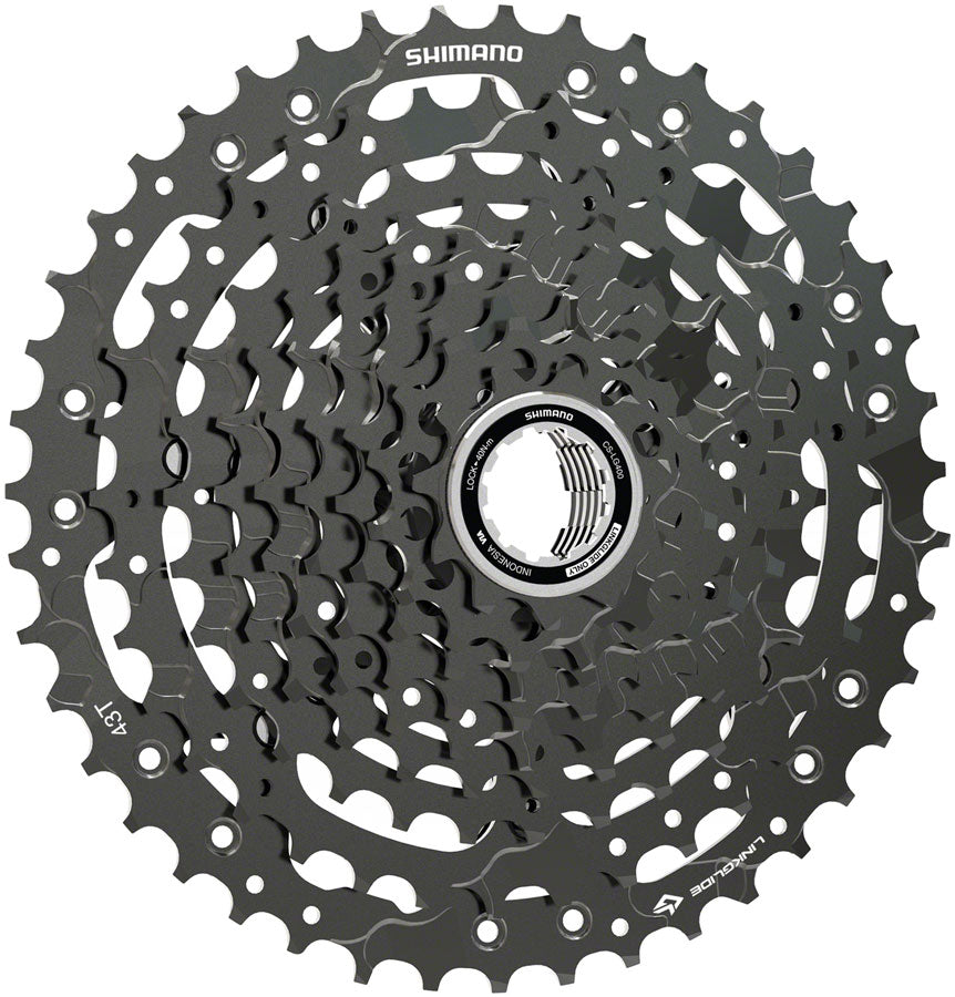 Shimano CUES CS-LG400-10 Cassette - 10 Speed 11-43t LINKGLIDE Black Cassettes and Cogs Shimano