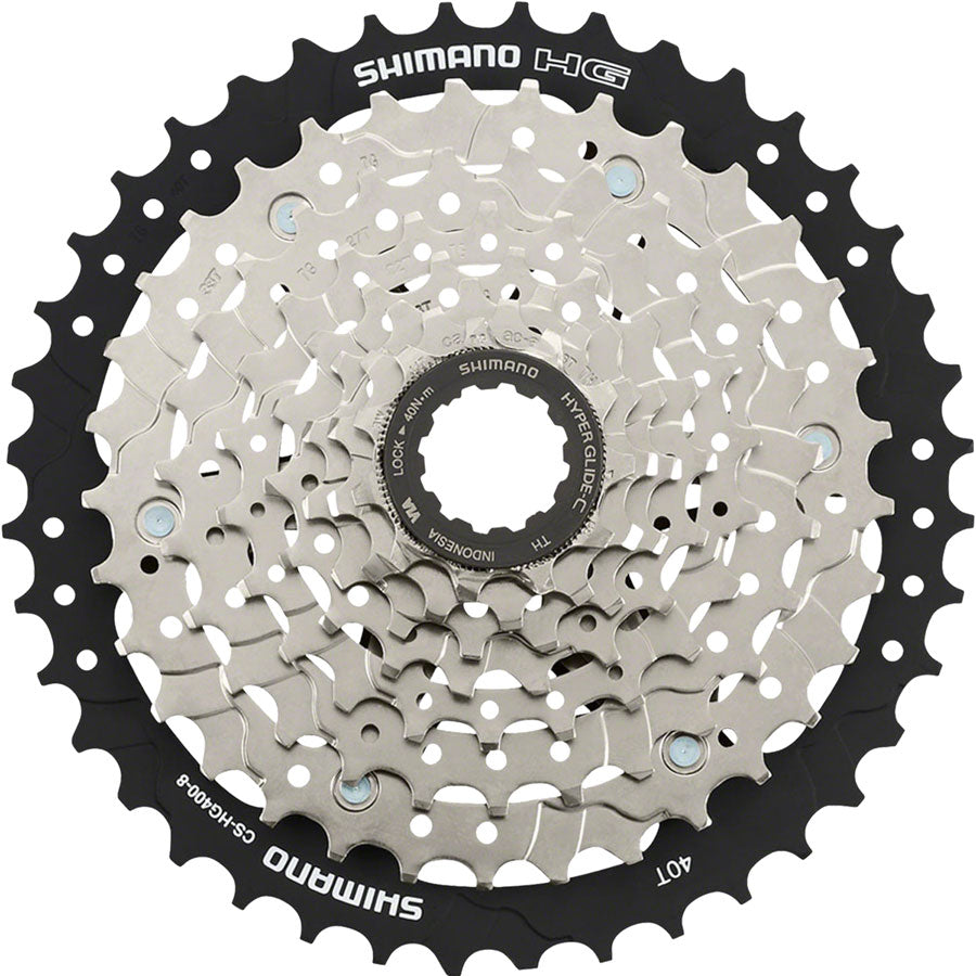 Shimano CS-HG400-8 Cassette - 8 Speed 11-40t Silver Cassettes and Cogs Shimano
