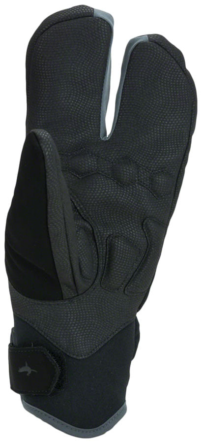 SealSkinz Barwick Xtreme Split Finger Gloves - Black/Gray Full Finger Large Gloves and Liners SealSkinz
