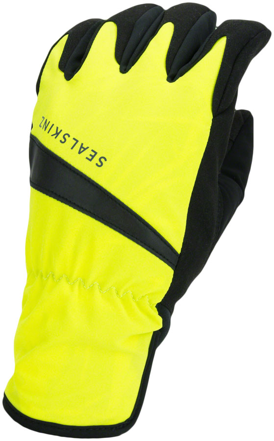 SealSkinz Waterproof All Weather Cycle Gloves - Neon YLW/BLK Full Finger Large Gloves and Liners SealSkinz
