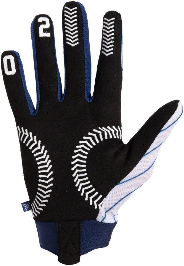 FUSE Omega Gloves - Ballpark Full Finger White/Blue Medium Gloves and Liners FUSE
