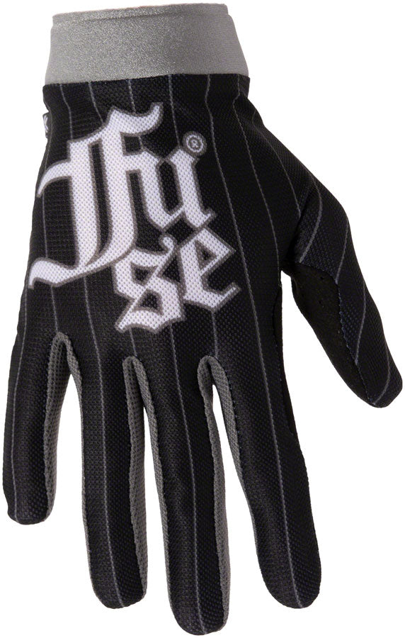 FUSE Omega Gloves Ballpark Full Finger Black Silver Small