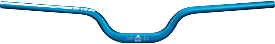 Spank SPOON 800 SkyScraper Handlebar - 31.8mm Clamp 75mm Rise Blue Flat/Riser Handlebar Spank