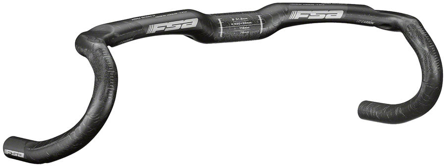 Full Speed Ahead K-Wing AGX Drop Handlebar - Carbon 31.8mm Clamp 48cm UD Carbon Finish Handlebars FSA