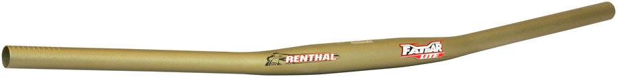 Renthal FatBar Lite Zero Rise Handlebar: 31.8mm 0x780mm Gold Flat/Riser Handlebar Renthal