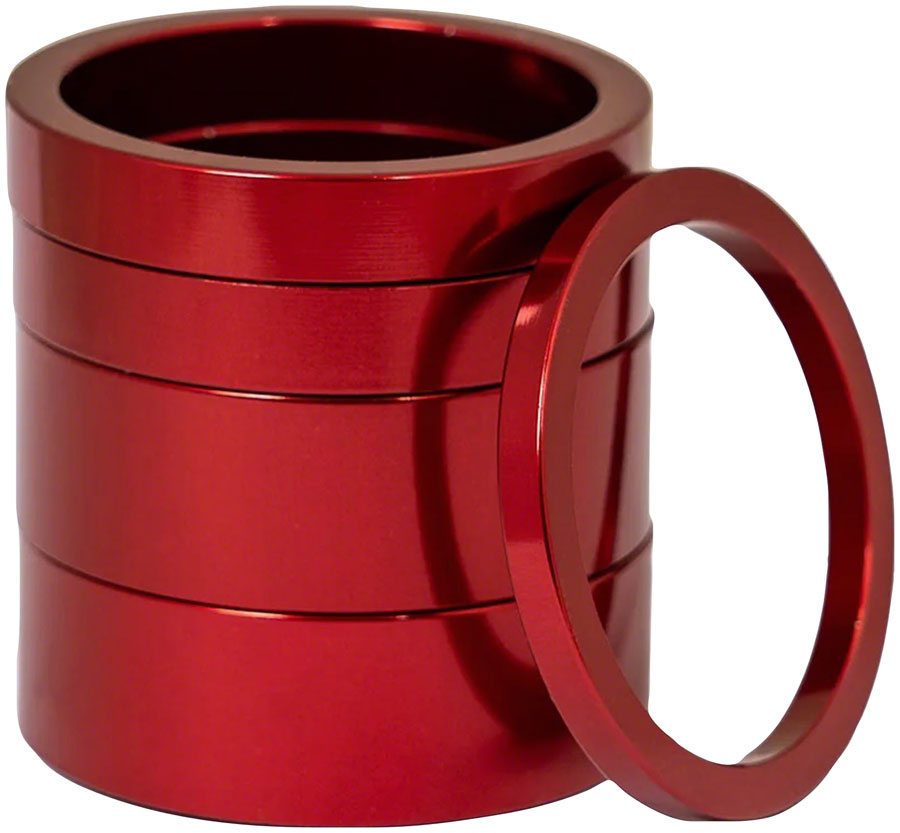 Chris King Headset Spacer Kit 2 - Alloy 1-1/8" Red Headset Spacers Chris King