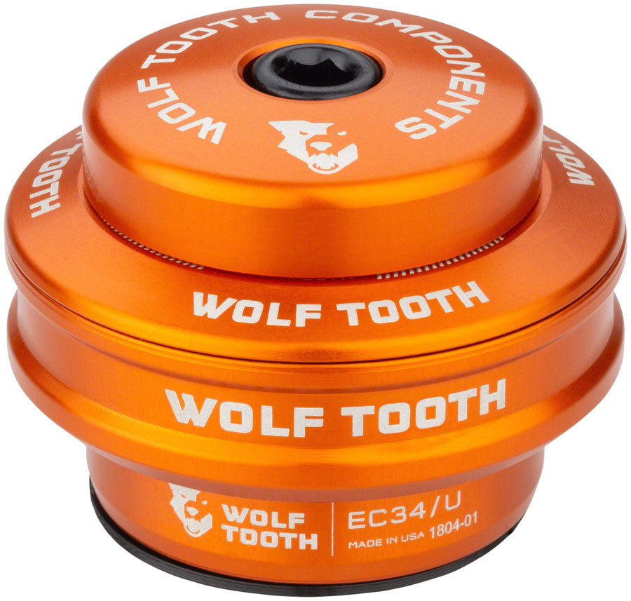 Wolf Tooth Premium Headset - EC34/28.6 Upper 16mm Stack Orange Headset Upper Wolf Tooth