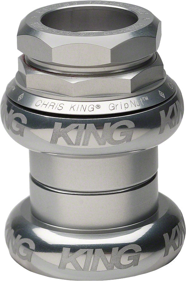 Chris King GripNut Headset - 1" Sotto Voce Silver Headsets Chris King
