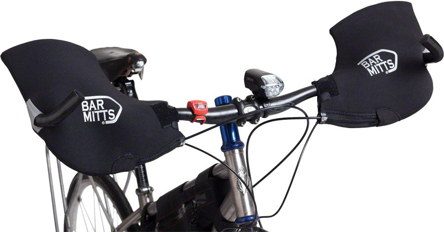 Bar Mitts Mountain / Commuter Pogie Handlebar Mitten: for Bar Ends LG Black Pogies Bar Mitts