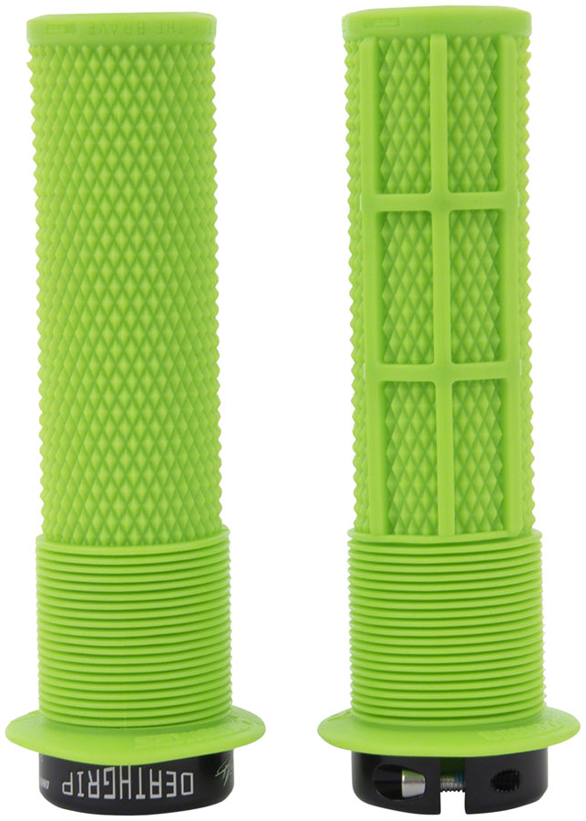 DMR DeathGrip Flanged Grips - Thin Lock-On Sick Green Grips DMR