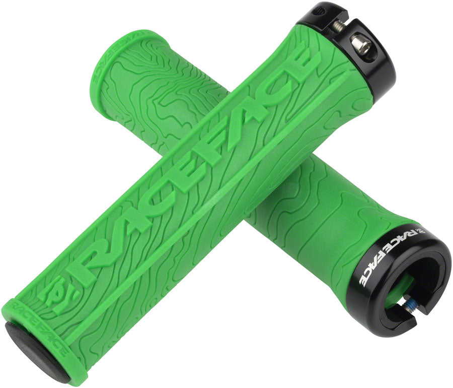 RaceFace Half Nelson Grips - Green Lock-On Grips Race Face
