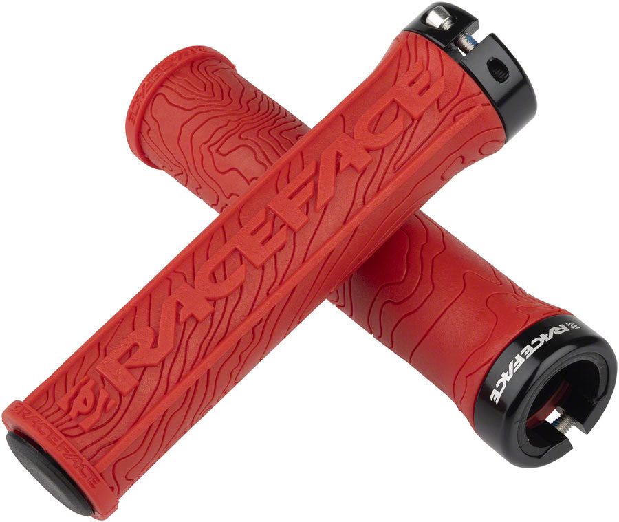 RaceFace Half Nelson Grips - Red Lock-On Grips Race Face