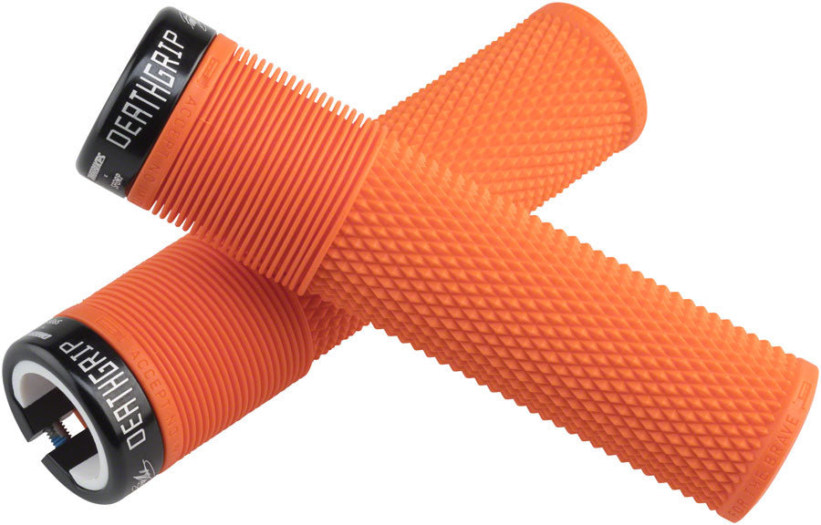 DMR DeathGrip Flangeless Grips - Thick Lock-On Orange Grips DMR
