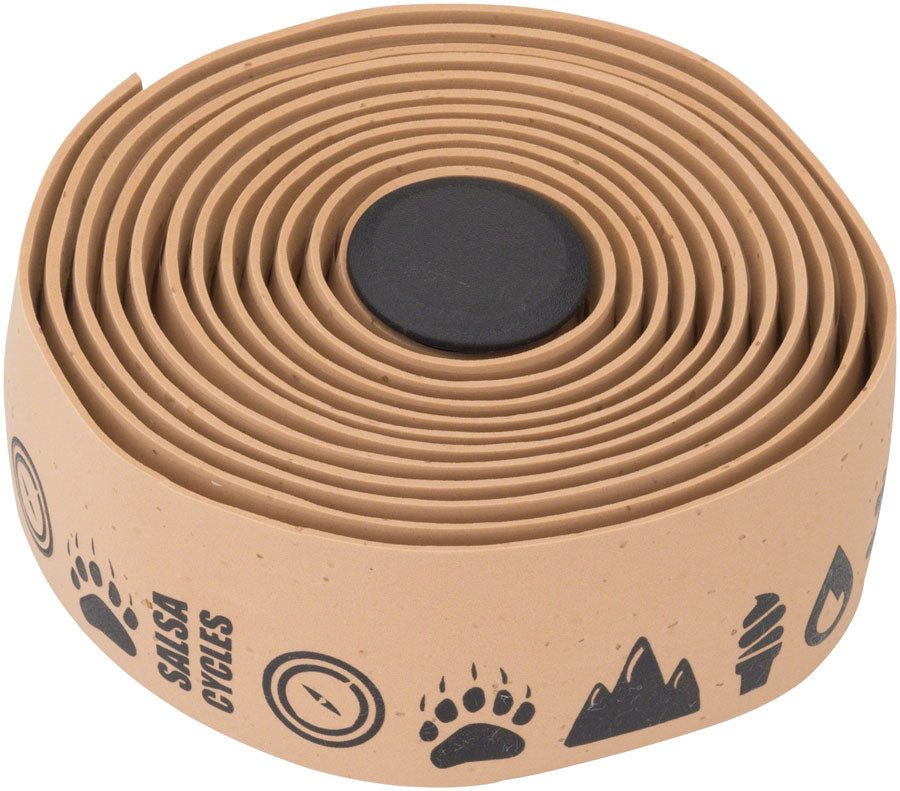 Salsa Glyph Gel Cork Bar Tape - Natural/Tan Bar Tape Salsa