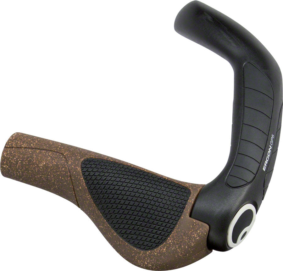 Ergon GP5 BioKork Grips - Lock-On Large Black/Tan Grips Ergon