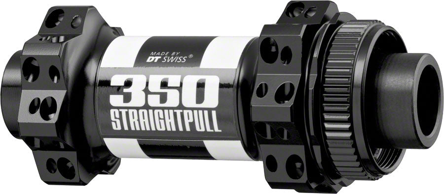 DT Swiss 350 Front Hub - 12 x 100mm Center-Lock Black 24h Straight Pull Front Hub DT Swiss