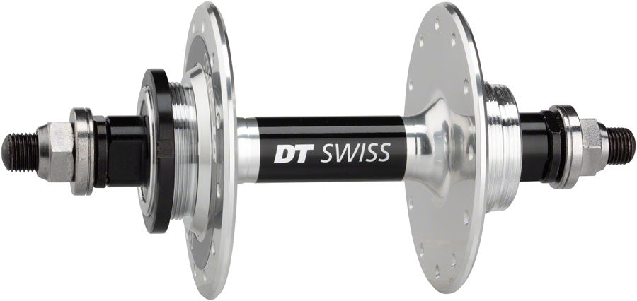DT Swiss 370 Track Rear Hub - 10 x 1 Threaded x 120mm Rim Brake Threaded Polished 24H Rear Hub DT Swiss