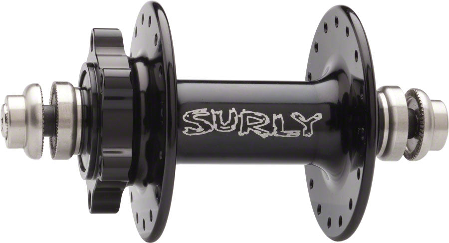 Surly Ultra New Disc Front Hub - QR x 100mm 6-Bolt Black 32h