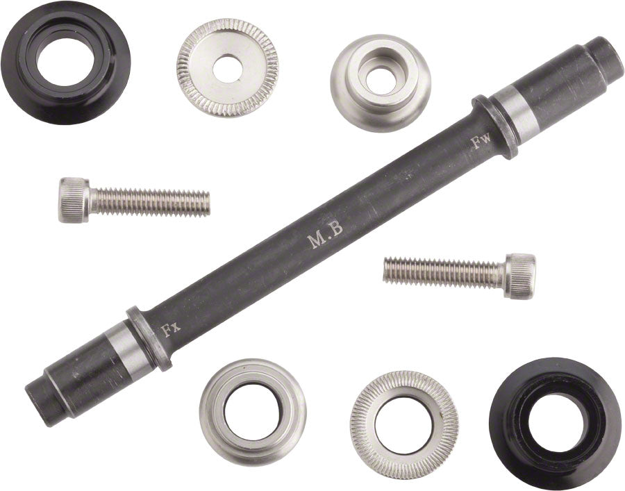 Surly Ultra New Hub Axle Kit - 130mm Rear Black Axles & Axle Parts Surly