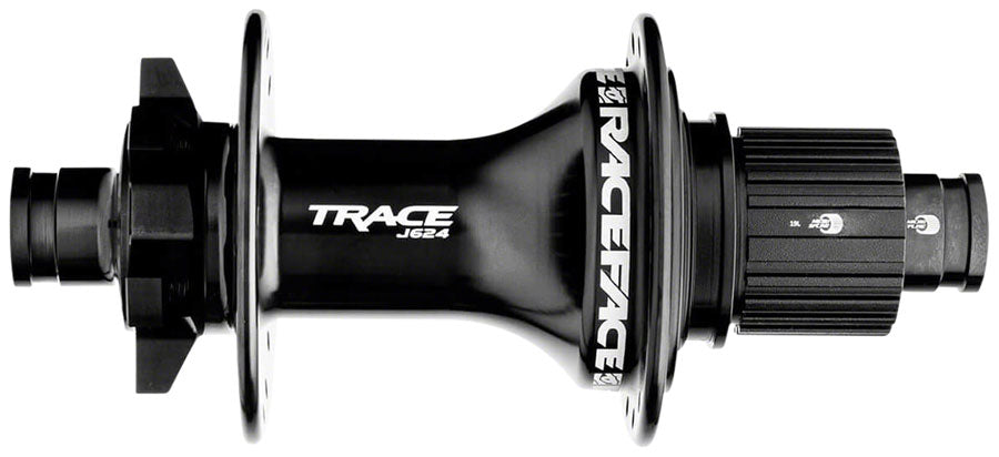RaceFace Trace J-Bend 624 Rear Hub - 12 x 148mm 6-Bolt Micro Spline BLK 32H Rear Hub Race Face