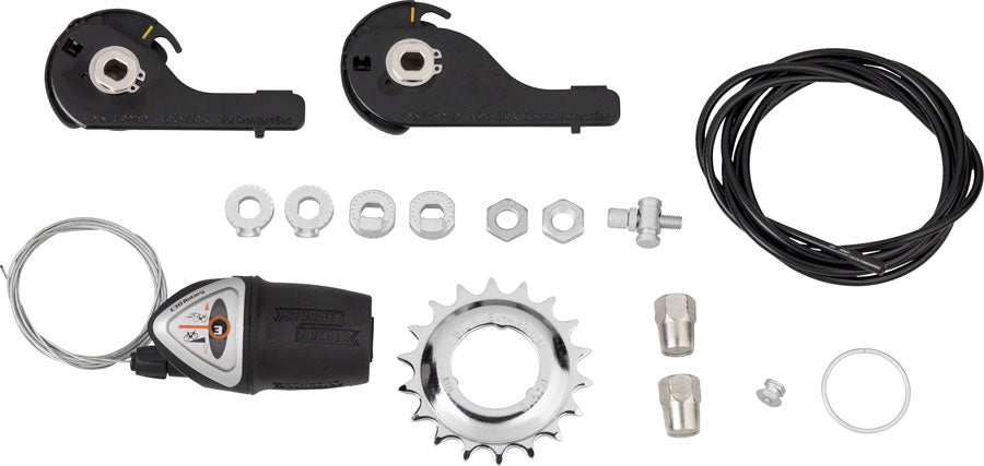 Sturmey Archer RS-RK3 3 Speed Hub: 32H 135OLD 6-Bolt Disc Silver Internally Geared Hubs / Shifters / Parts Sturmey Archer