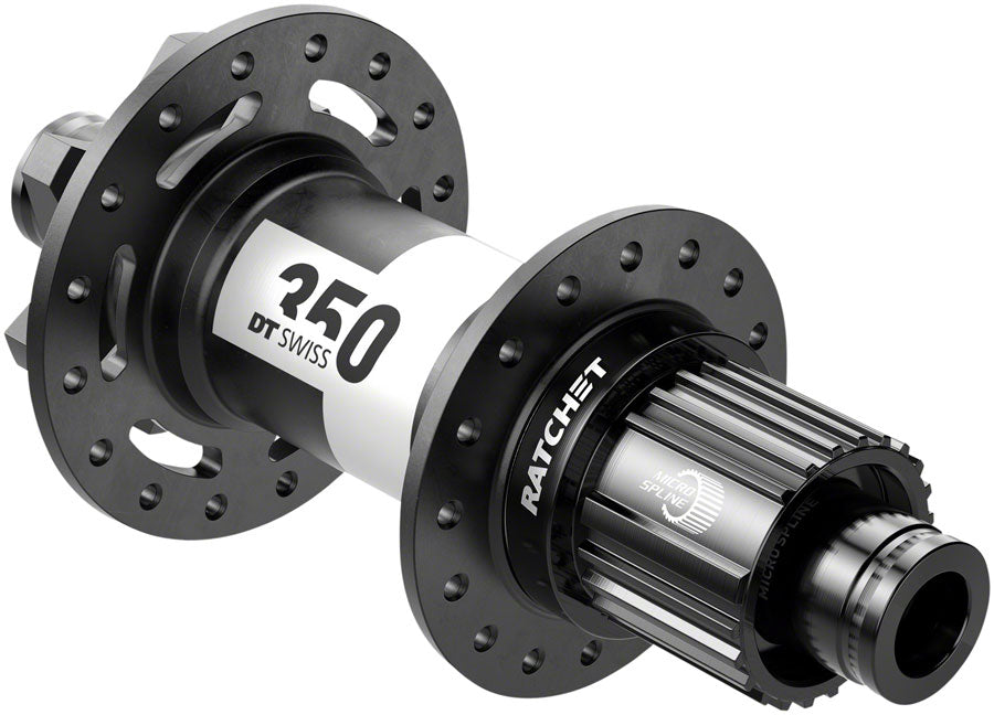 DT Swiss 350 Rear Hub - 12 x 157mm 6-Bolt Micro Spline Black 32H 36pt Rear Hub DT Swiss